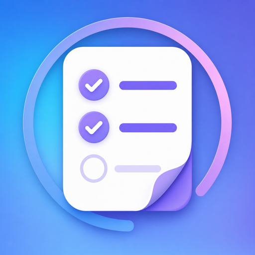 White Checklist app icon